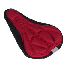 VOSS Cycling Bike 3D Silicone Gel Pad Seat Saddle Cover Soft Cushion Red