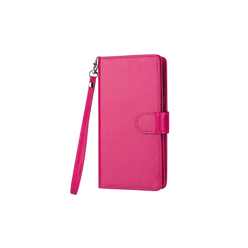 Smooth 9-Card Wallet Case - Compatible With Samsung Galaxy S22 Plus Rose Red 9149926950899