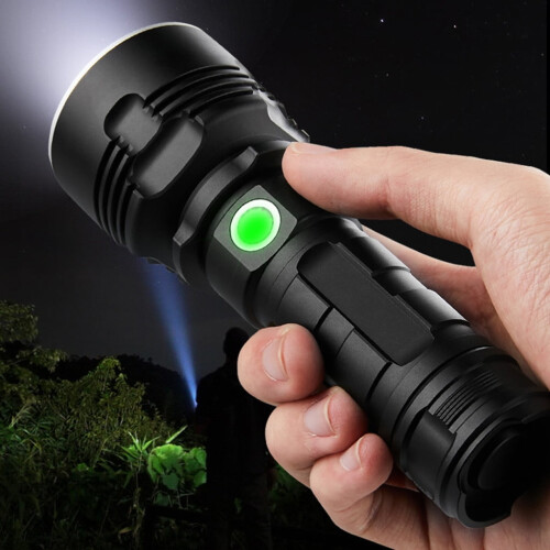 Ισχυρός φακός LED XHP50Torch USB επαναφορτιζόμενη αδιάβροχη λάμπα εξαιρετικά φωτεινή 2