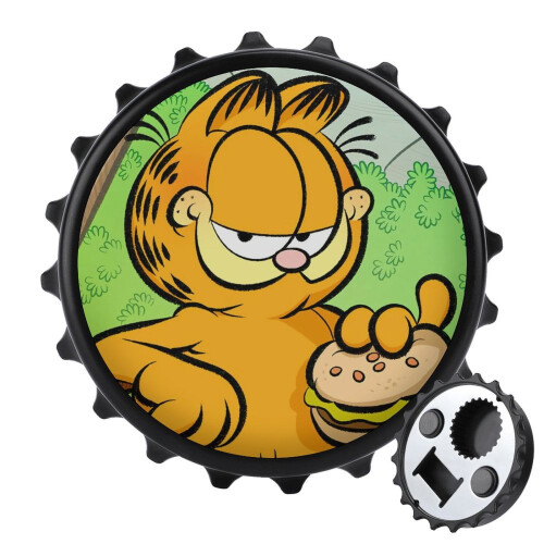 Το μαγνητικό ανοιχτήρι μπουκαλιών Garfield με μαγνήτες ψυγείου - αυτοκόλλητο