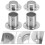 4pcs Stainless Steel Closet Pole Holder Brackets - Adjustable 25mm Support 2
