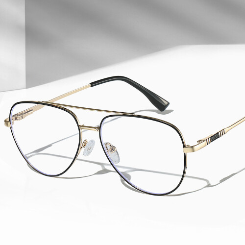 Doppelblindbrille mit Blaulichtfilter, Metallrahmen mit Blaulichtfilter 1