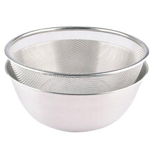 Ensemble pratique de bassine de rangement et panier d'égouttage en acier inoxydable pour la cuisine (1 pièce).