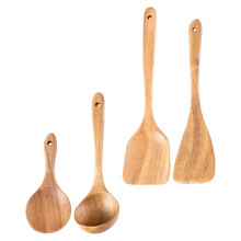 Tapadásmentes spatula, konyhai eszközök, fa leveskanál, fa készlet, hosszú nyelű palacsinta