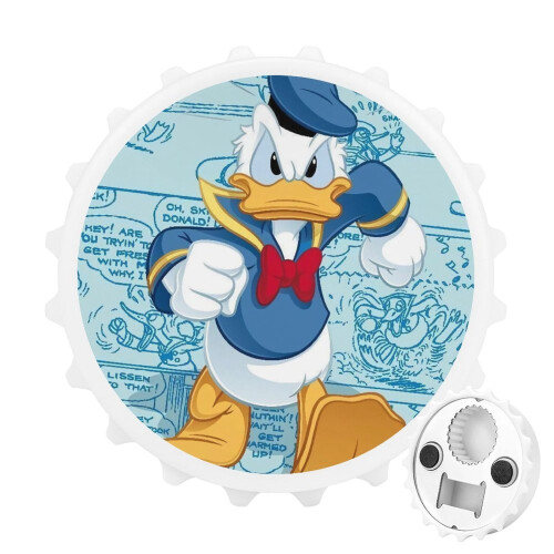 Μαγνητικό ανοιχτήρι μπουκαλιών Donald Duck με μαγνήτες ψυγείου, αυτοκόλλητο, μοναδική