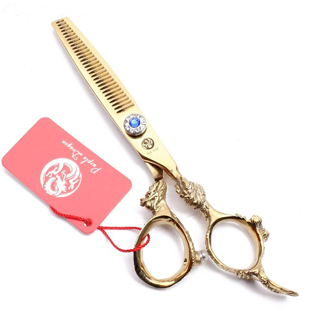 Gold 5.5 Inch Japanese 440C Hairdressing Scissors Set Â Professional Barber Shears For Precision Cutting
