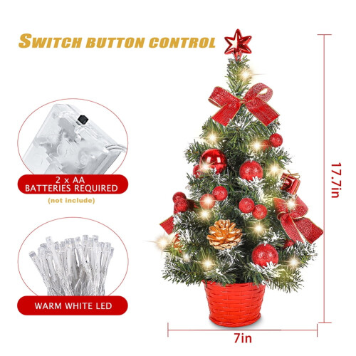 Pre-Lit Artificial Mini Christmas Tree 2
