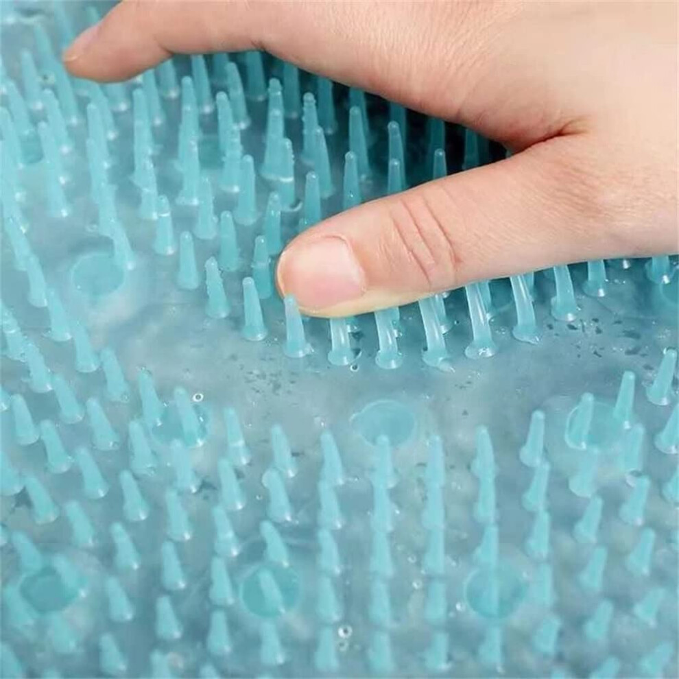 Silicone Body Brush for Gentle Skin Exfoliation with Soft Massage Bristles and Quick Dry Design