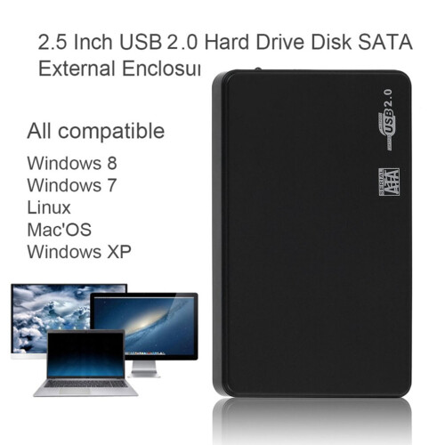 2x, θήκη σκληρού δίσκου USB 2,5 ιντσών από Sata σε USB 2.0 σκληρό δίσκο SATA εξωτερικό 2