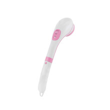 Electric Body Brush for Shower Exfoliation with Soft Silicone Bristles, Waterproof USB Rechargeable Pink