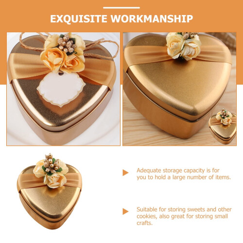 Love Candy Box Chocolate Gift Biscuit Cans with Lid Packaging Tinplate Iron Boxes 1