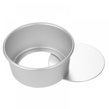 Prettyui Aluminium Kageform Rund Mini Kagepande Aftagelig Non-stick Bund Buddingform Gør-det-selv Bageværktøj Metal Kage Bageforme