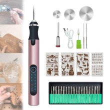 GARENAS Resparked Engraving Pen Kit - Compatible with Metal, Wood, Glass & More - All-Material Engraving Tool
