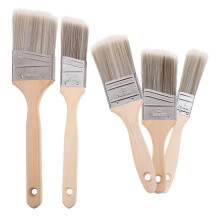 5 Pcs Tool Paint Brushes Reusable Small with Wooden Handle Industrial Painting Set