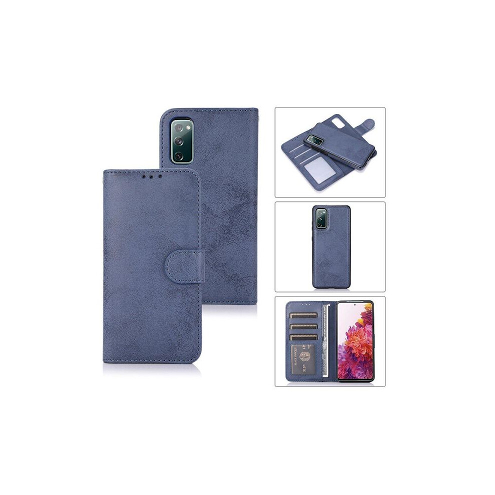 Compatible With Samsung Galaxy S20 Fe - Well-Thought-Out Leman Wallet Case Navy Blue 9322103615273