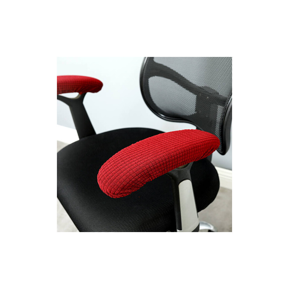 Office Computer Chair Arm Armrest Slipcovers Covers Cushions Flexible Red One Size 9322103615693