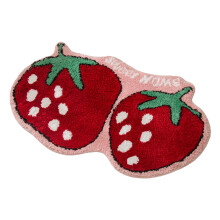 Kripyery Leuke Fruit Aardbei Vorm Badmat Antislip Waterabsorberende Entree Badkamermat Vuilafstotende Voetmat Badkamerkleed