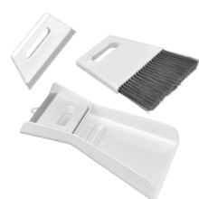 Set di pulizia portatile 3 in 1 MERILER: mini scopa, paletta e tergivetro per la pulizia di ufficio, casa e auto.