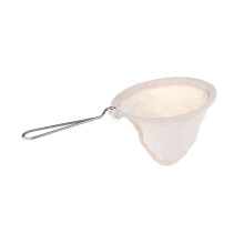 Herbruikbaar stoffen koffiefilter met roestvrijstalen handvat voor koffie en thee