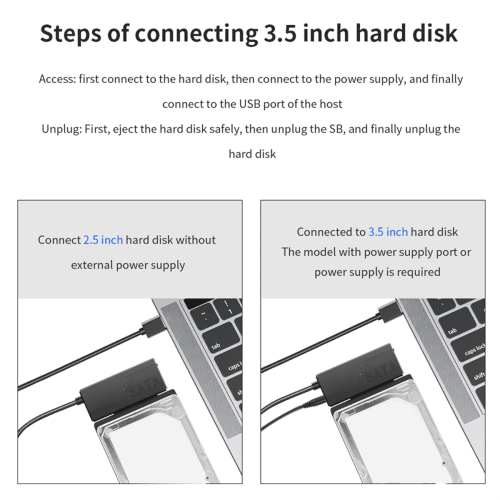 Καλώδιο USB 3.0 σε Sata Υποστήριξη καλωδίου προσαρμογέα Sata III σε USB 3.0 Εξωτερικός 1