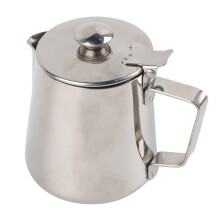 Milk Frothing Pitcher Stainless Steel Latte Art Milk Frothing Jug Rust Resistant Easy To Clean Ergonomic Handle Horizontal Type Air Release 250ml