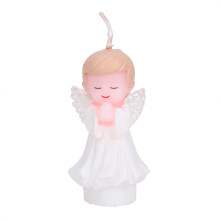 Angelic Sleeping Baby Design Cake Topper Candle, Premium Pure Food-grade Wax, Smoke Free, Ideal For Memorable Birthday Or Party
