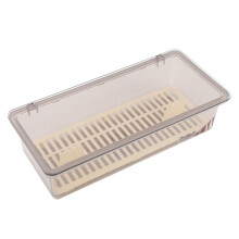 Recipiente para guardar utensílios de cozinha, bandeja para talheres, design transparente com furos de drenagem, material impermeável, acabamento
