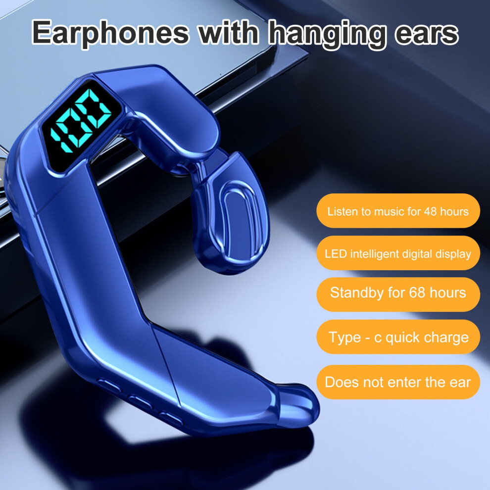 Susuchens V19 Wireless Earphones, High Fidelity, Led Display, Bluetooth 5.1, Sports Ear Hook, Black 9173940100930