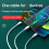 Καλώδιο 3 σε 1 συμβατό με iPhone, Type C, Micro USB - Γρήγορη φόρτιση για συμβατότητα με Samsung 3