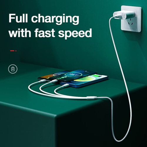 Καλώδιο 3 σε 1 συμβατό με iPhone, Type C, Micro USB - Γρήγορη φόρτιση για συμβατότητα με Samsung 1