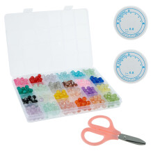 Kit para confecção de pulseiras Wekvgz: Kit com miçangas de vidro coloridas, leve e à prova d'água, ideal para fazer pulseiras, colares e outras