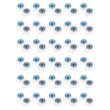60 peças de olhos de simulação para bonecas de desenho animado, acessórios para bebês