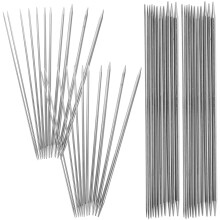 Conjunto de 44 agulhas de tricô em aço inoxidável para tricô de suéteres e projetos DIY com fios de tricô.