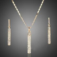 Xinyolin sieradenset met cilindrische staafjes en strass-steentjes voor dames - een glanzend accessoire voor feestelijke gelegenheden