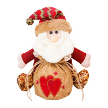 Julklappspåsar, Kompatibla med julfestdekorationer, Godis- och dockförvaring, Tomte, Snögubbe, Hjortdesign, 10-pack
