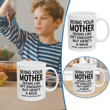 Κεραμική κούπα καφέ 11oz - Το να είσαι πεθερά σου φαίνεται σαν δώρο - Κούπα
