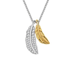 Collana con maglione ZHENYANGli, collana con piuma, ciondolo da donna, catena semplice per clavicola