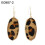 Mode Kvinder Abalone Shell Leopard Oval Dangle Drop Hook Øreringe Smykker Gave 1