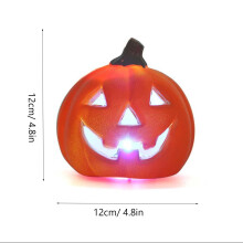 Halloween LED-pumpalykta, mini-blixtar, kusliga festtillbehör kompatibel med heminredning och rumsdekoration
