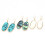 Mode Kvinder Abalone Shell Leopard Oval Dangle Drop Hook Øreringe Smykker Gave 4