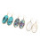 Mode Kvinder Abalone Shell Leopard Oval Dangle Drop Hook Øreringe Smykker Gave 5