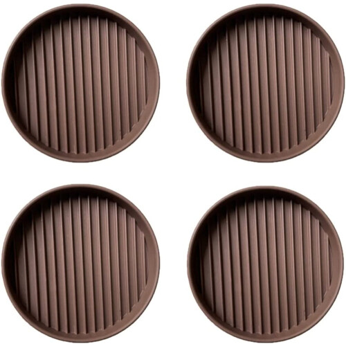 NOGIS2X2Caster Cups, Στρογγυλά προστατευτικά δαπέδου από καουτσούκ με αντιολισθητική