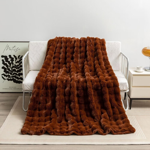 Κουβέρτα Sherpa Fleece Ultra Soft50x60 - Άνετη, βελούδινη κουβέρτα από γούνα για καναπέ,