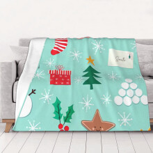 Fijne Kerst Fleece Deken Superzachte Knusse Plaid voor Mannen, Vrouwen, Ouderen & Kinderen - Kenmerken: Superzacht 80"X60"
