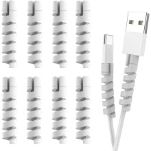 Chránič kabelu, spirálový, pro nabíjení telefonu, sluchátek, USB kabelu, pro PC a notebook, vhodný pro všechny typy mobilních telefonů