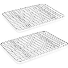 Casewin Stainless Steel Cooling Rack Set of 2, 11.81*9.05” for Baking, Roasting, Grilling, Dishwasher Safe