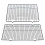2 Pcs Non-Stick Cold Rack Loaf Bread Home Baking Supply Black Tinsel Rectangle Design Cooling Rack 1