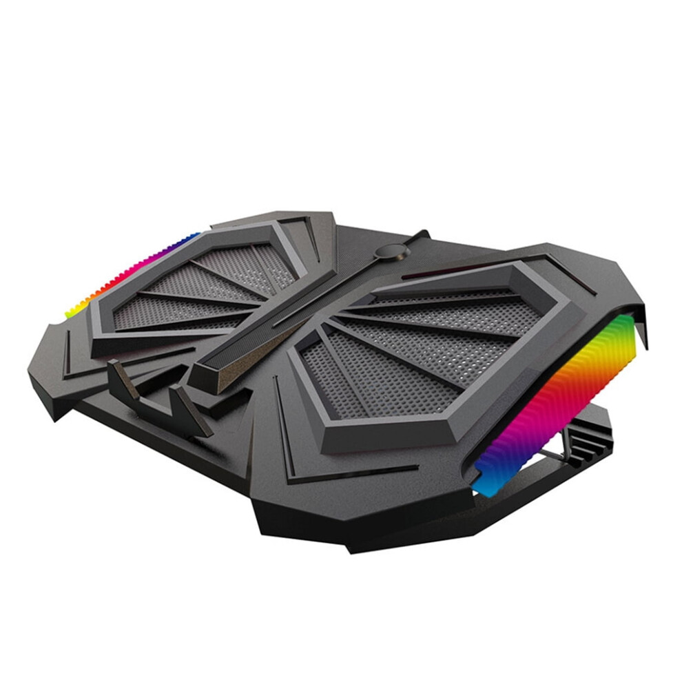 Laptop Cooler Fan Portable Notebook Cooling Base Dual Turbo Rgb Fan For 11-16In 9004841184067