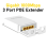 Εξωτερική επέκταση PoE Gigabit 4x3 θυρών, επαναλήπτης PoE 1in3Out με αδιάβροχη ισχύ και 3