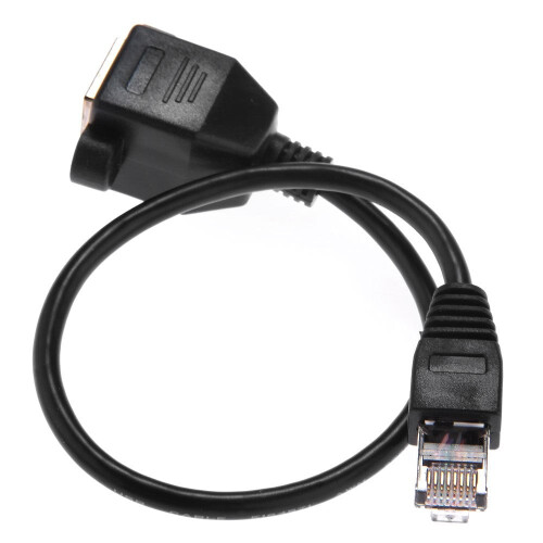 Καλώδιο επέκτασης δικτύου Ethernet LAN 1FT RJ45 αρσενικό σε θηλυκό με βίδα για τοποθέτηση 1